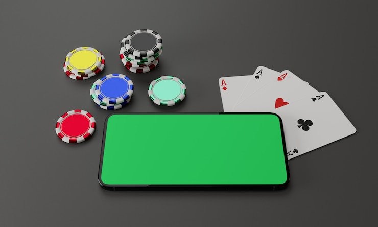 Dealer Live Casino sedang membagikan kartu dengan tampilan meja permainan dan pemain online